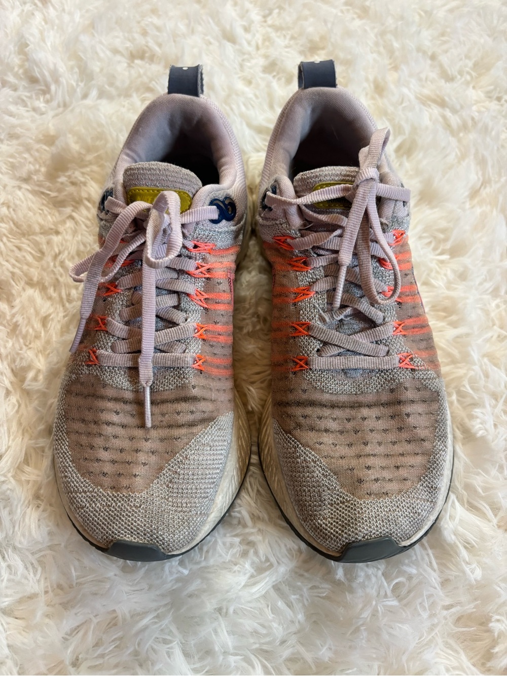 Women’s Nike React Infinity Flyknit Running Sneakers Light Purple Coral Accents